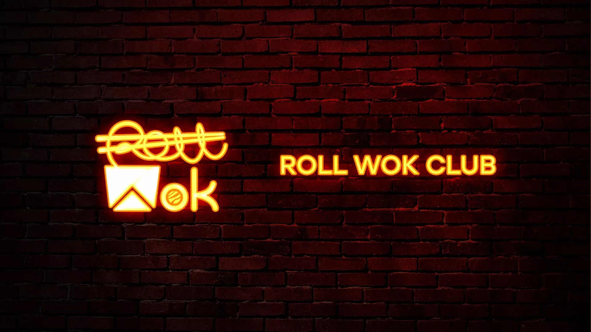 Разработка интерьерной вывески суши-бара «Roll Wok Club» в Октябрьском
